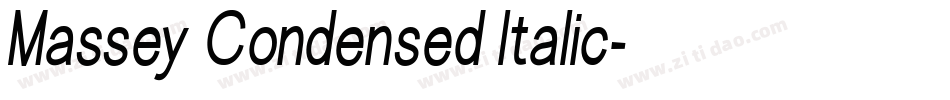 Massey Condensed Italic字体转换